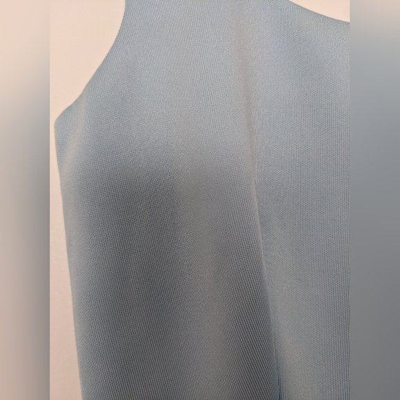 Showpo Sky Blue Elegant Midi Dress With Front Slit Hem - Picture 3 of 6